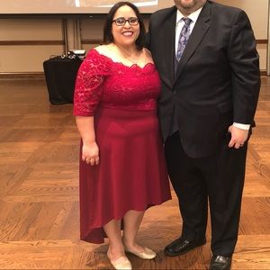 Maroon High Low Formal